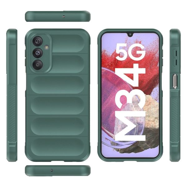 Samsung Galaxy M34 (5G)   F34 (5G) Fleksibelt Plastik Cover - Grøn For Sale