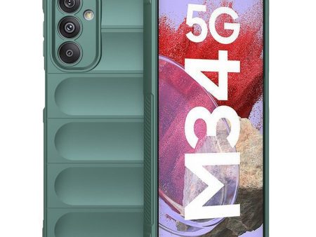 Samsung Galaxy M34 (5G)   F34 (5G) Fleksibelt Plastik Cover - Grøn For Sale