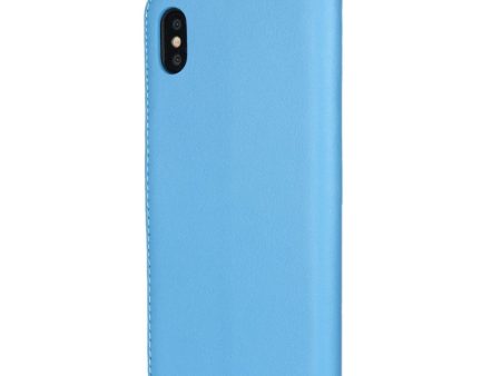 EIDERWOOD iPhone XS Max Læder Cover m. Pung & Ståfunktion - Blå Sale