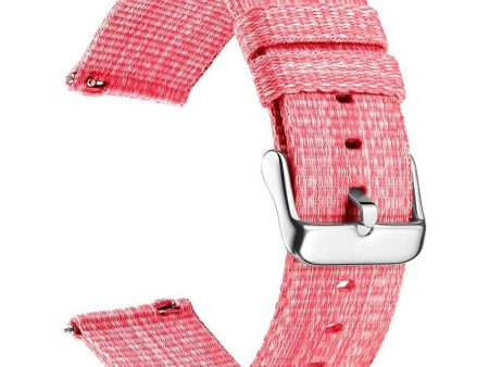 Universal 14mm Smartwatch Nylon Rem - Pink For Cheap