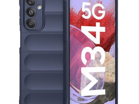 Samsung Galaxy M34 (5G)   F34 (5G) Fleksibelt Plastik Cover - Mørkeblå on Sale