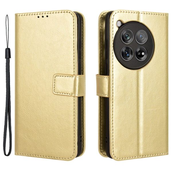 EIDERWOOD OnePlus 12R Blankt Læder Cover m. Pung & Strop - Guld Online