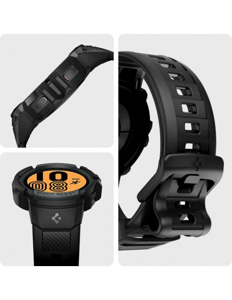 Samsung Galaxy Watch 4 (44mm) SPIGEN Rugged Armor Pro Case - TPU Cover inkl. Rem - Kul Grå (DEMO) Hot on Sale