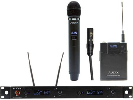 Audix AP62 C55 R62 Dual-Channel True Diversity Receiver with Bodypack Lavalier Mic and Handheld Microphone Transmitter (522 to 586 MHz) Discount