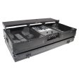 ProX XS-TMC1012WLTFBTLBL Flight Coffin Case For 12  Rane 72 Mixer and 2 Turntables in Battle Mode w Laptop Shelf and Wheels (Black on Black) Sale