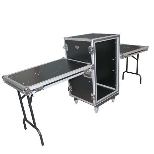 ProX T-18RSPWDST 18U Vertical Shockproof Rack Case 20 In Deep W-Side Tables and Casters Online Sale