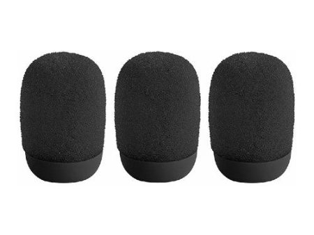 Shure Snap Fit Windscreen for UniPlex Lapel Microphone - 3-Pack (Black) Sale