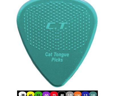 Cat s Tongue J-CT16 Grip Brain Picks - 72 Pack (1.6 Teal) For Sale