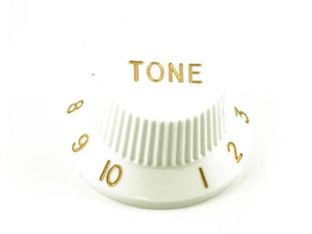 WD Music WD-MSKSWT Strat Tone Knob 18 Spline (White) Online Sale