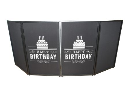 ProX XF-SHBD21 Happy Birthday Facade Enhancement Scrim (White Print on Black) on Sale