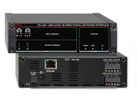 RDL RU-LB2 Line-Level Bi-Directional Dante Interface Online now