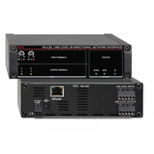 RDL RU-LB2 Line-Level Bi-Directional Dante Interface Online now