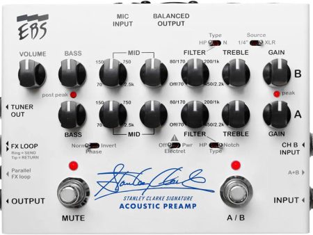 EBS EBS-SCSP Stanley Clarke Signature Acoustic Preamp Pedal For Cheap