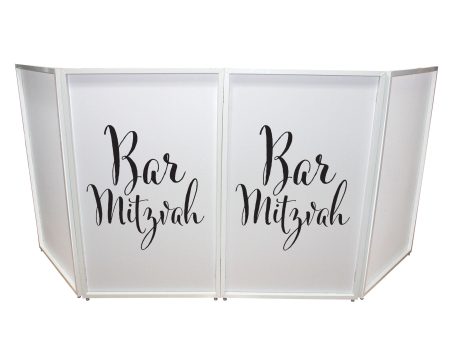 ProX XF-SBARMITZ Bar Mitzvah Facade Enhancement Scrim (Black Script on White) Online now