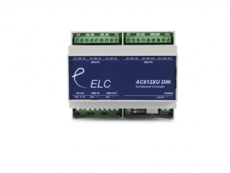 ELC AC612DIN DMX Controller 12x 512 DMX Channel Memory DIN-Rail Connections USB Online