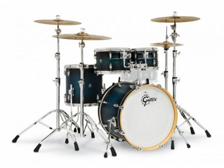 Gretsch Drums RN2-E604-SABB Renown 4-Piece (10 12 14 20) Shell Pack (Satin Antique Blue Burst) Discount