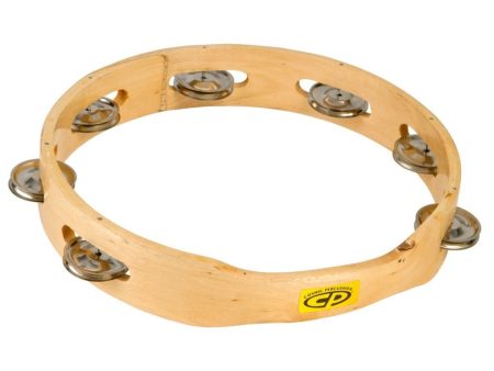 Latin Percussion CP389 Headless Wood Tambourine Single Row Jingles - 10  Hot on Sale