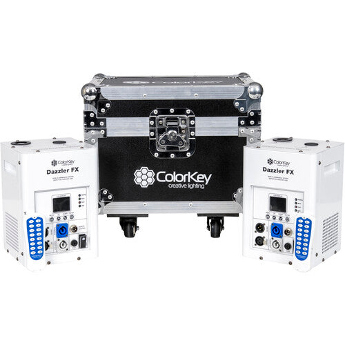 ColorKey CKU-7703 Dazzler FX Cold Spark Machine Bundle With Road Case 2-Pack (White) Cheap