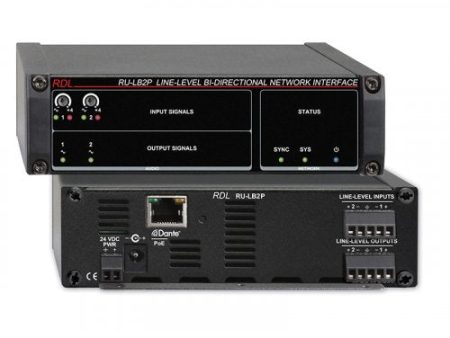 RDL RU-LB2P Line-Level Bi-Directional Dante Interface with POE For Cheap