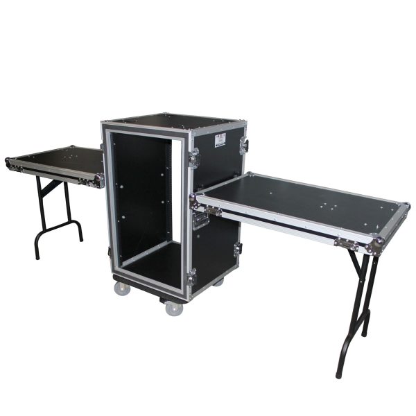 ProX T-18RSPWDST 18U Vertical Shockproof Rack Case 20 In Deep W-Side Tables and Casters Online Sale