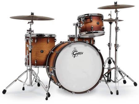 Gretsch Drums RN2-R644-STB Renown 4-Piece (24 13 16 14sn) Shell Pack (Satin Tobacco Burst) Supply