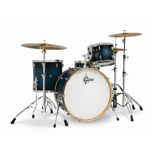 Gretsch Drums RN2-R644-SABB 4-Piece (24 13 16 14) Shell Pack (Satin Antique Blue Burst) For Discount