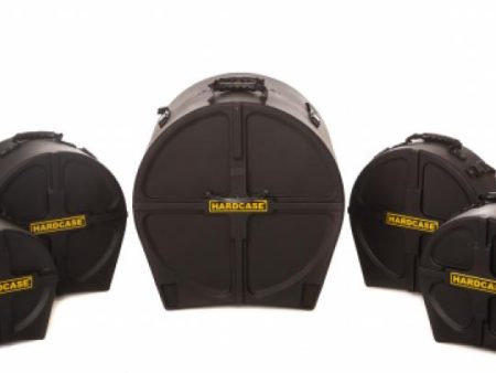 Hardcase HFUSION 5 Piece Drum Case (HN14S, 10T, 12T, 14T, 20B) Fashion