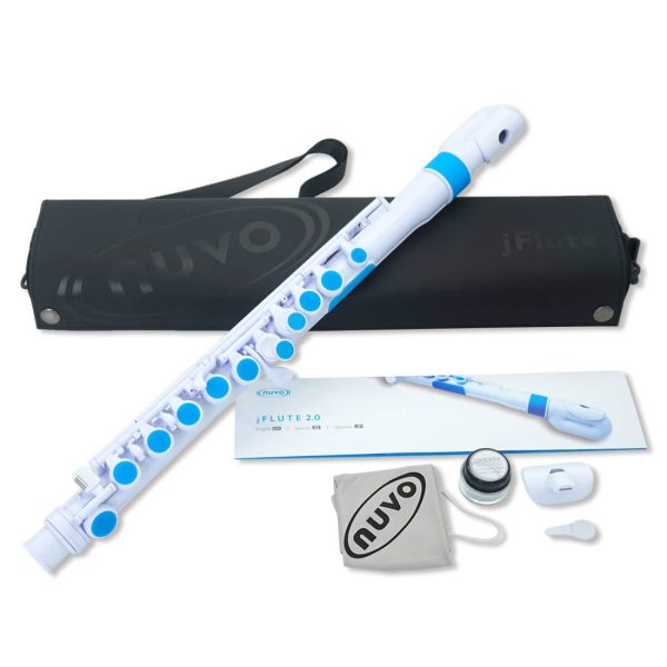 Nuvo N220JFBL jFlute 2.0 Kit with Donut Head Joint (White Blue) For Cheap