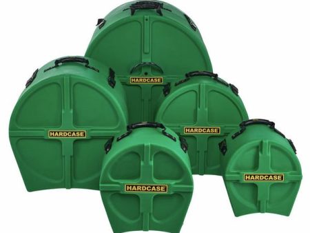 Hardcase HFUSION2 5 Piece Fusion2 Drum Case Set (Dark Green) Hot on Sale