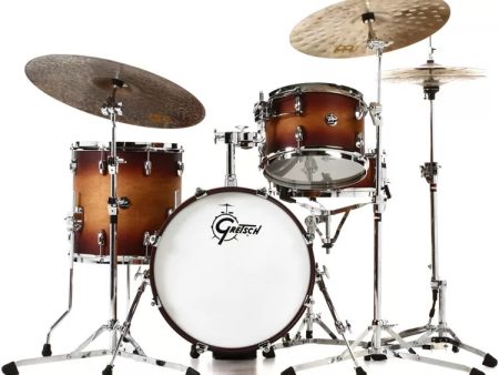 Gretsch Drums RN2-J484-STB Renown 4-Piece (12,14,18,14SN) Shell Pack With Snare Drum (Satin Tobacco Burst) on Sale