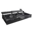 ProX XS-TMC1012WLTFBTLBL Flight Coffin Case For 12  Rane 72 Mixer and 2 Turntables in Battle Mode w Laptop Shelf and Wheels (Black on Black) Sale