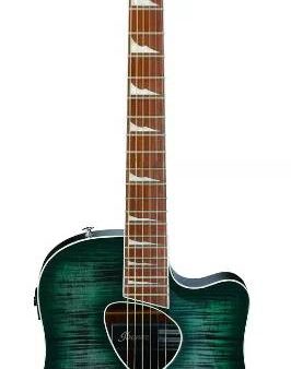 Ibanez ALT30FM Altstar Flamed-top Acoustic-electric Guitar (Emerald Doom Burst) For Cheap