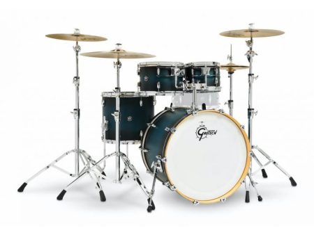 Gretsch Drums RN2-E8246-SABB 4-Piece (2210 12 16) Shell Pack (Satin Antique Blue Burst) Supply