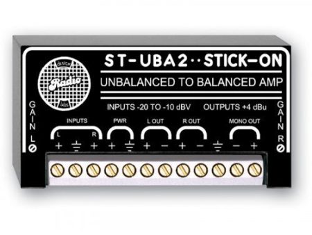 RDL ST-UBA2 Unbalanced to Balanced Amplifier 2-Channel Supply