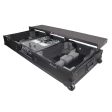 ProX XS-TMC1012WLTFBTLBL Flight Coffin Case For 12  Rane 72 Mixer and 2 Turntables in Battle Mode w Laptop Shelf and Wheels (Black on Black) Sale