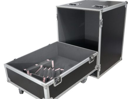 ProX XS-292922SPW Universal Flight Case Dual Line Array Speakers or Single Subwoofer w Caster Wheels Fashion