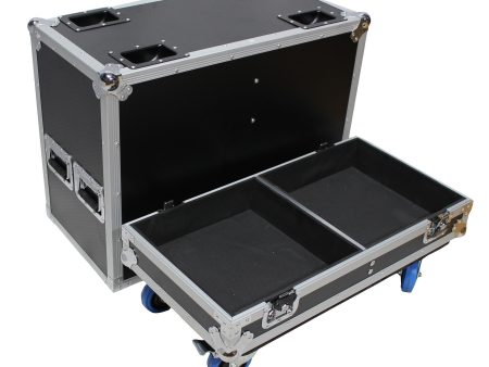 ProX X-RCF-NX15SMAX2W Stage Monitor Flight Case for 2 RCF NX 15-SMA w 4 Inch Casters Sale