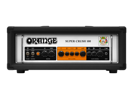 Orange SUPER-CRUSH-100-BK Guitar Amp Head (Black) Supply