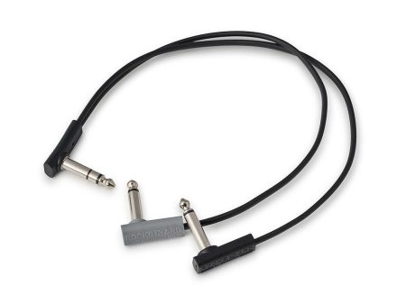 RockBoard RBO CAB F Y 30 BK Flat Patch Y-Splitter Cable - 30 cm   11 13 16  (Black) Supply