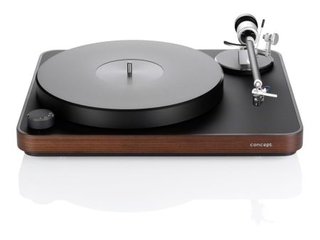 Clearaudio Concept Dark Wood Turntable with Satisfy Kardan Black Tonearm and Performer V2 Cartridge Online now