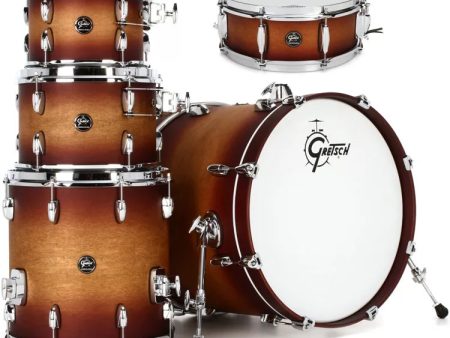 Gretsch Drums RN2-E605-STB Renown 5-Piece (20 10 12 14 14sn) Shell Pack (Satin Tobacco Burst) For Sale