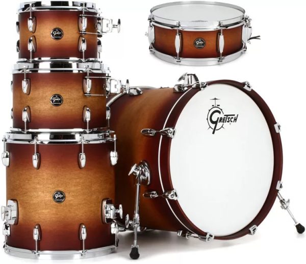 Gretsch Drums RN2-E605-STB Renown 5-Piece (20 10 12 14 14sn) Shell Pack (Satin Tobacco Burst) For Sale