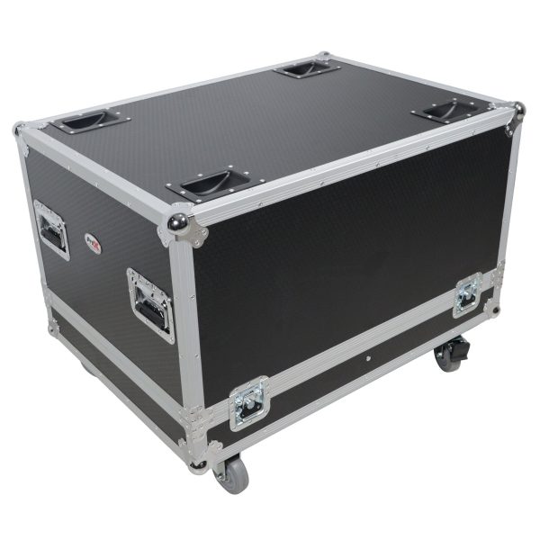 ProX XS-2X241817W Universal Speaker Monitors Stage w Casters and Removable Lid Case Supply