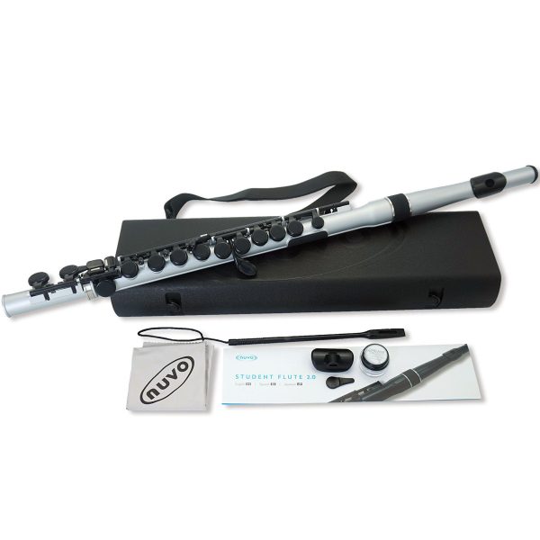 Nuvo N235SFSB Student Flute Kit (Silver Black) Hot on Sale