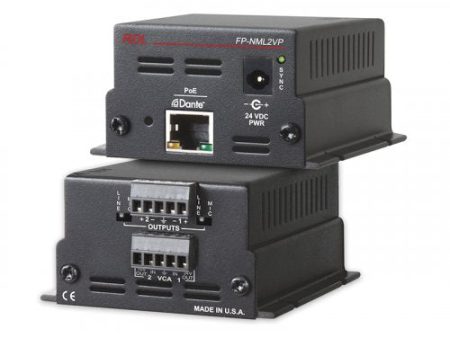 RDL FP-NML2VP Dante to MIC Line Interface with VCA and POE For Sale