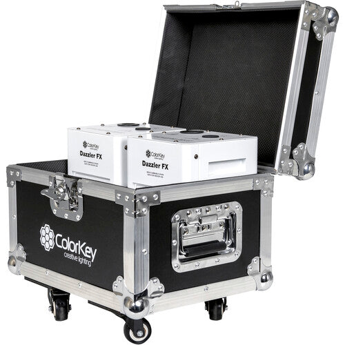 ColorKey CKU-7703 Dazzler FX Cold Spark Machine Bundle With Road Case 2-Pack (White) Cheap