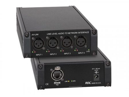 RDL AV-LN4 Line Level Audio to Dante Interface Online Hot Sale