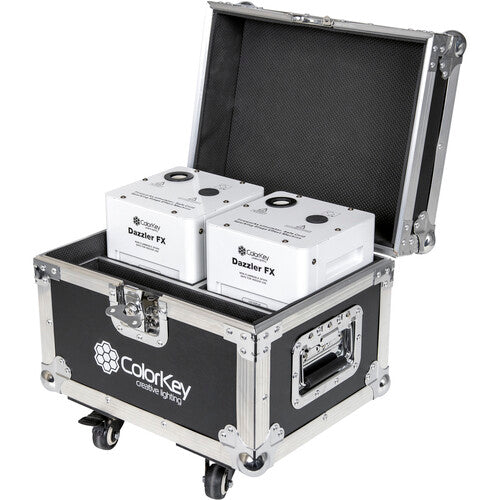 ColorKey CKU-7703 Dazzler FX Cold Spark Machine Bundle With Road Case 2-Pack (White) Cheap